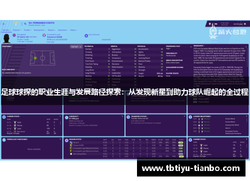 足球球探的职业生涯与发展路径探索：从发现新星到助力球队崛起的全过程